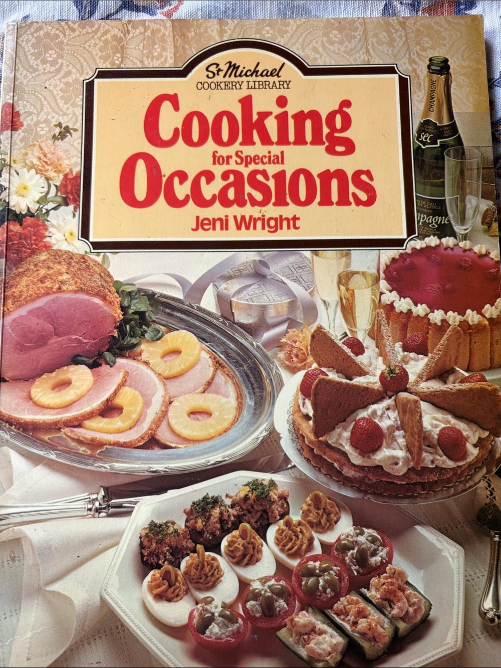 Cooking for Special Occasions by Jeni Wright - Beige and Red Cookbook